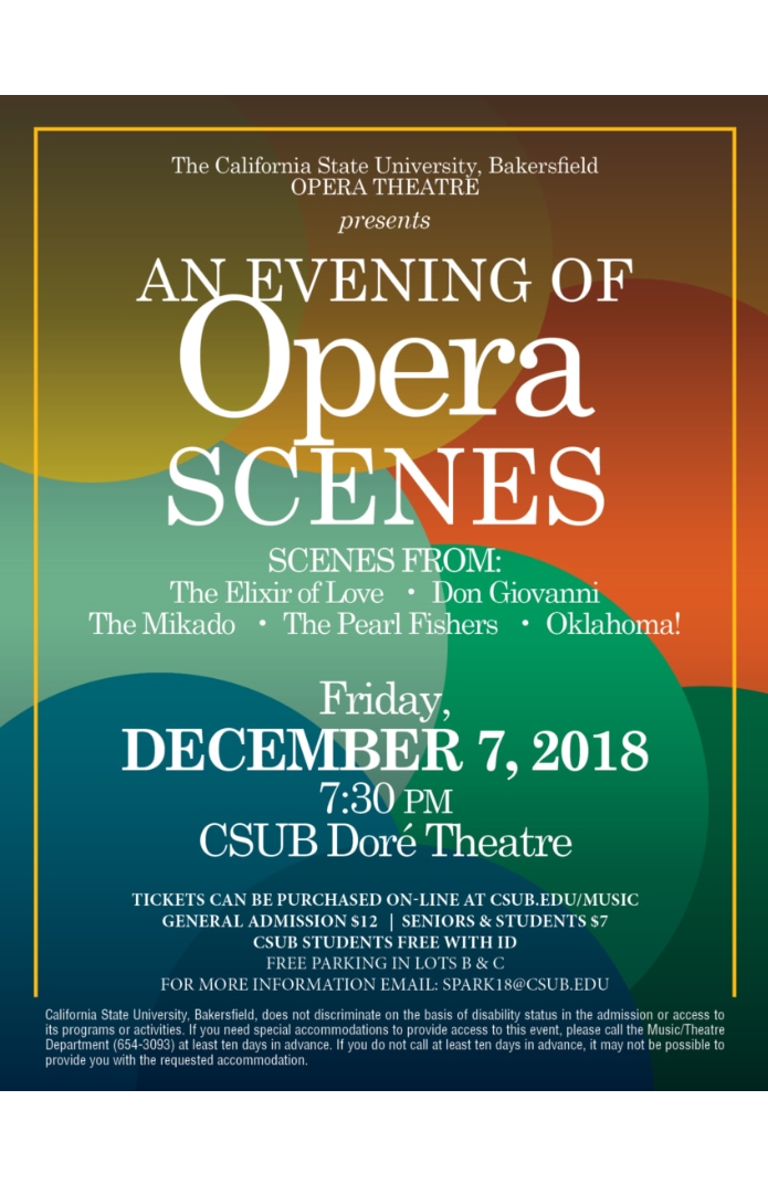 An Evening of Opera Scenes Fall 2018