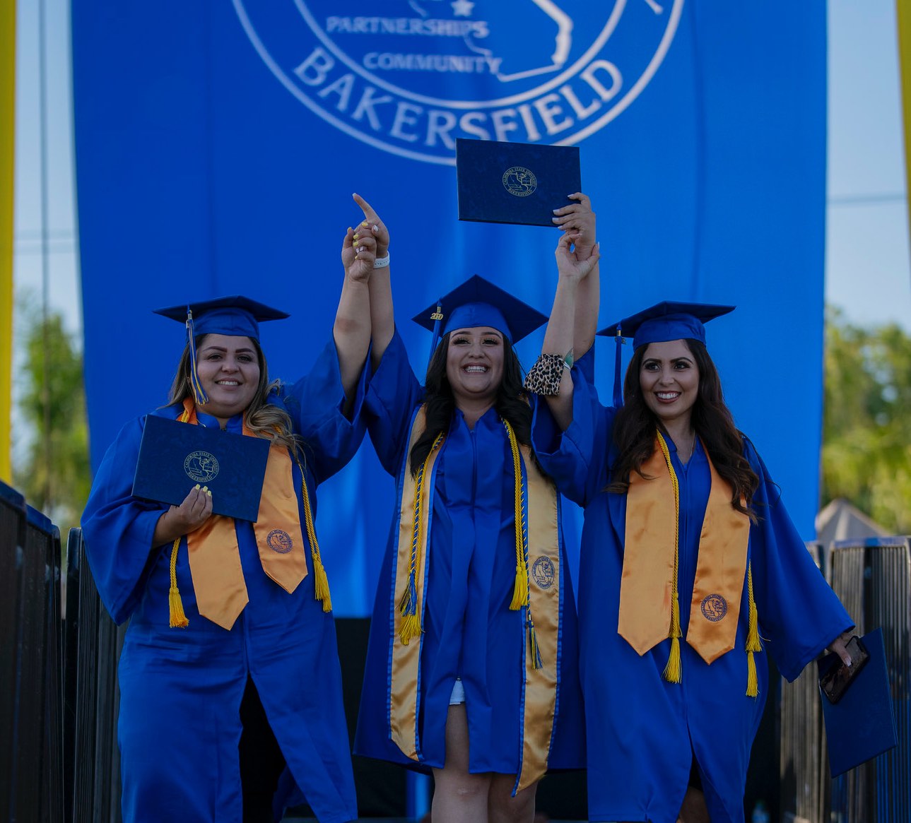 CSUB graduates celebrating their accomplishments