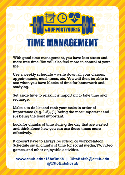 time management flyer