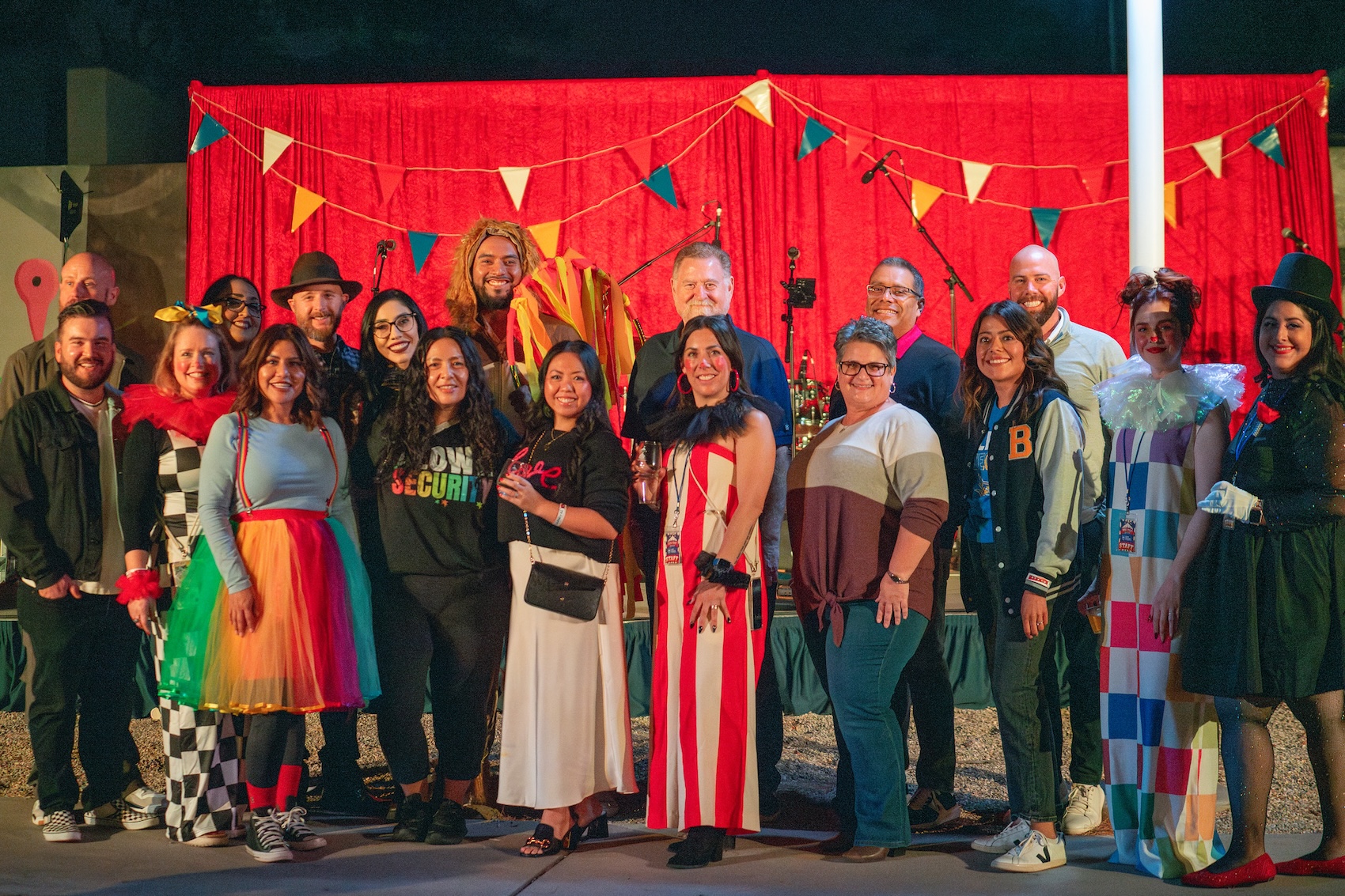 The Alumni Association Board poses for a photo at Party in the Park 2025