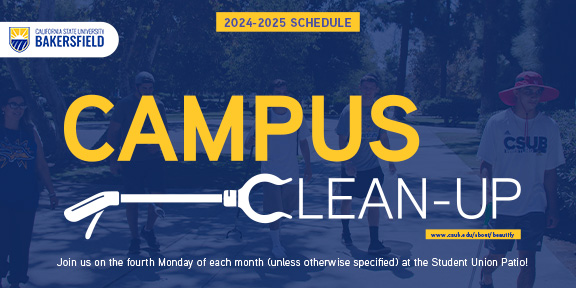 Flyer with Campus Clean-Up text for 2023-2024