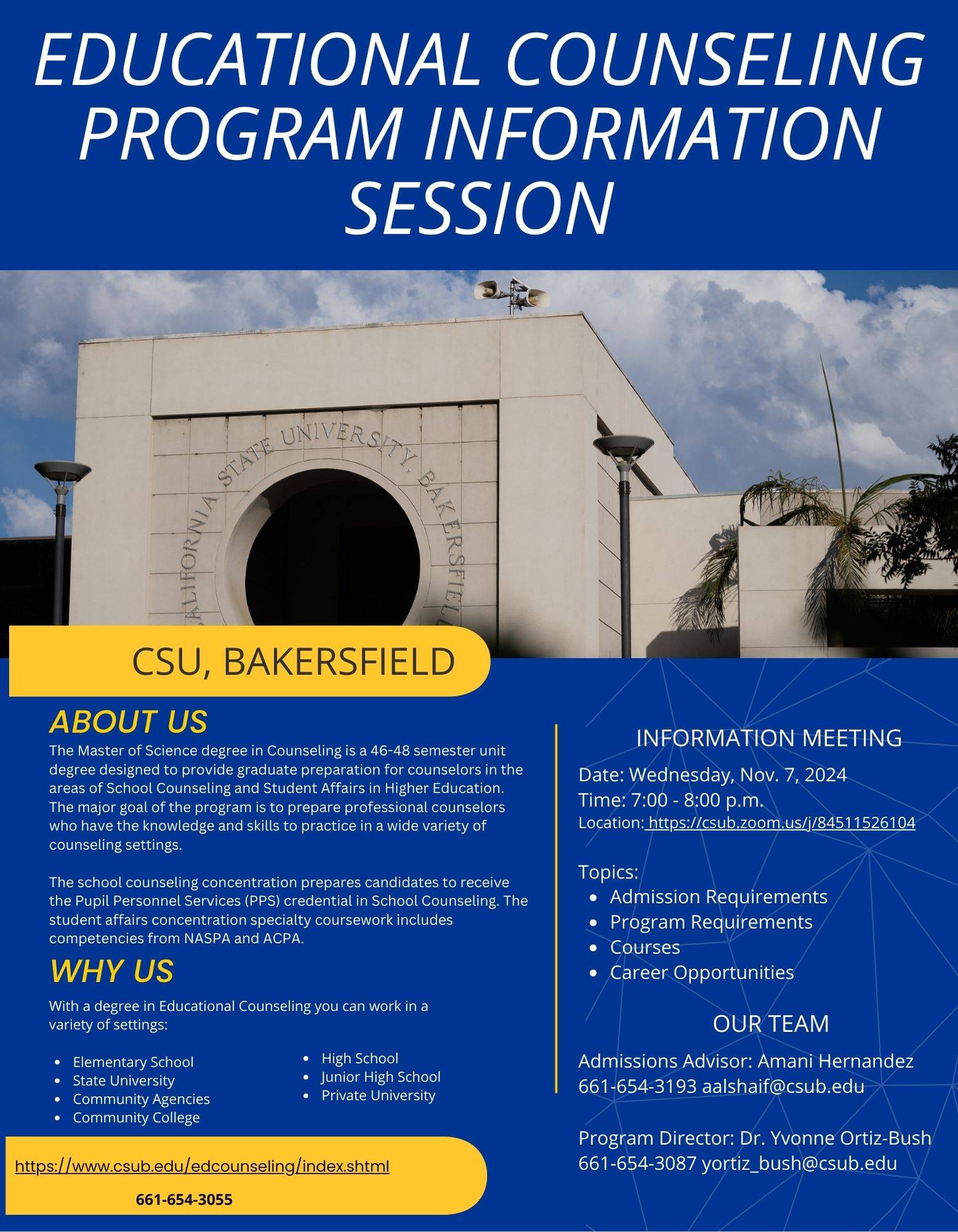 Information Session Flyer