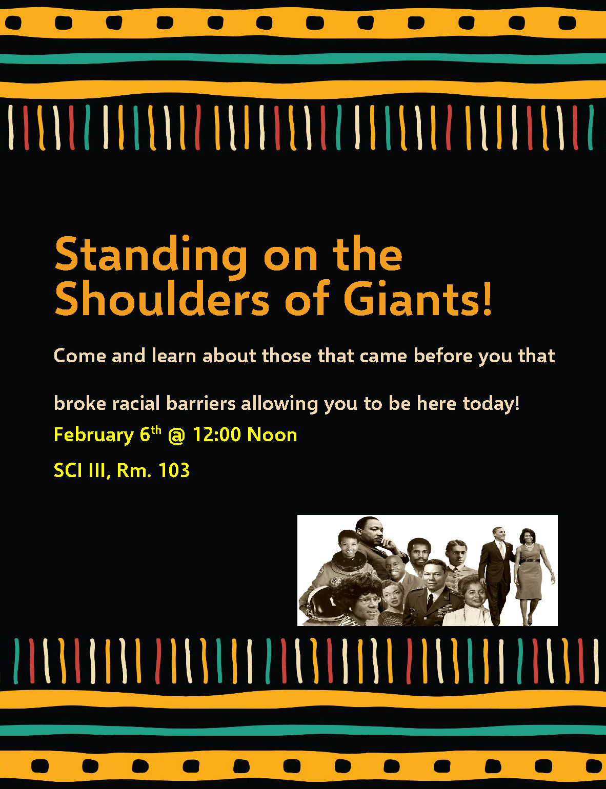 Standing on the Shoulders of Giants! flyer