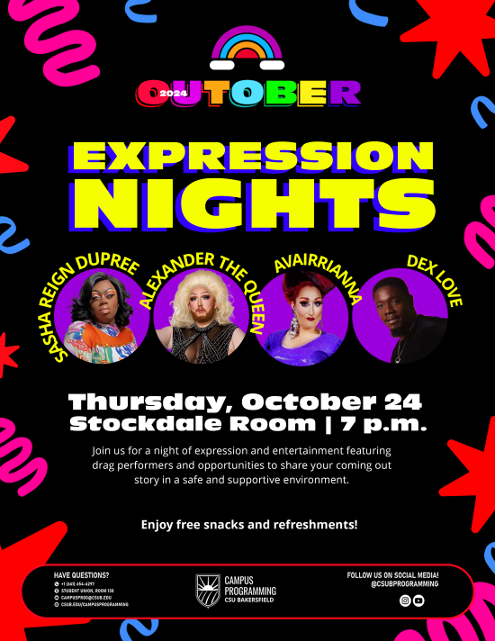 OUTober 2024 Expression Nights Flyer