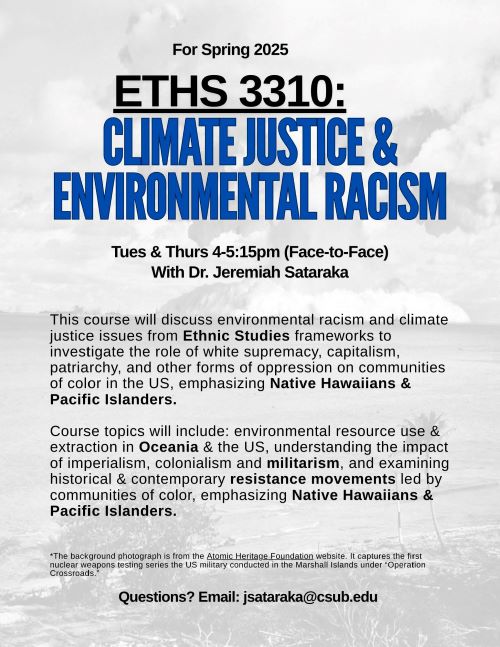 ETHS 3310-Climate Justice & Environmental Racism 