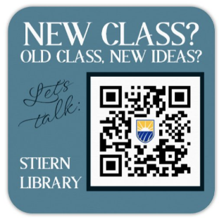 A QR code links to the Faculty Request for Library Instructional Support