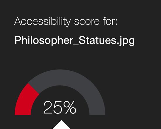Example of low accessibility score