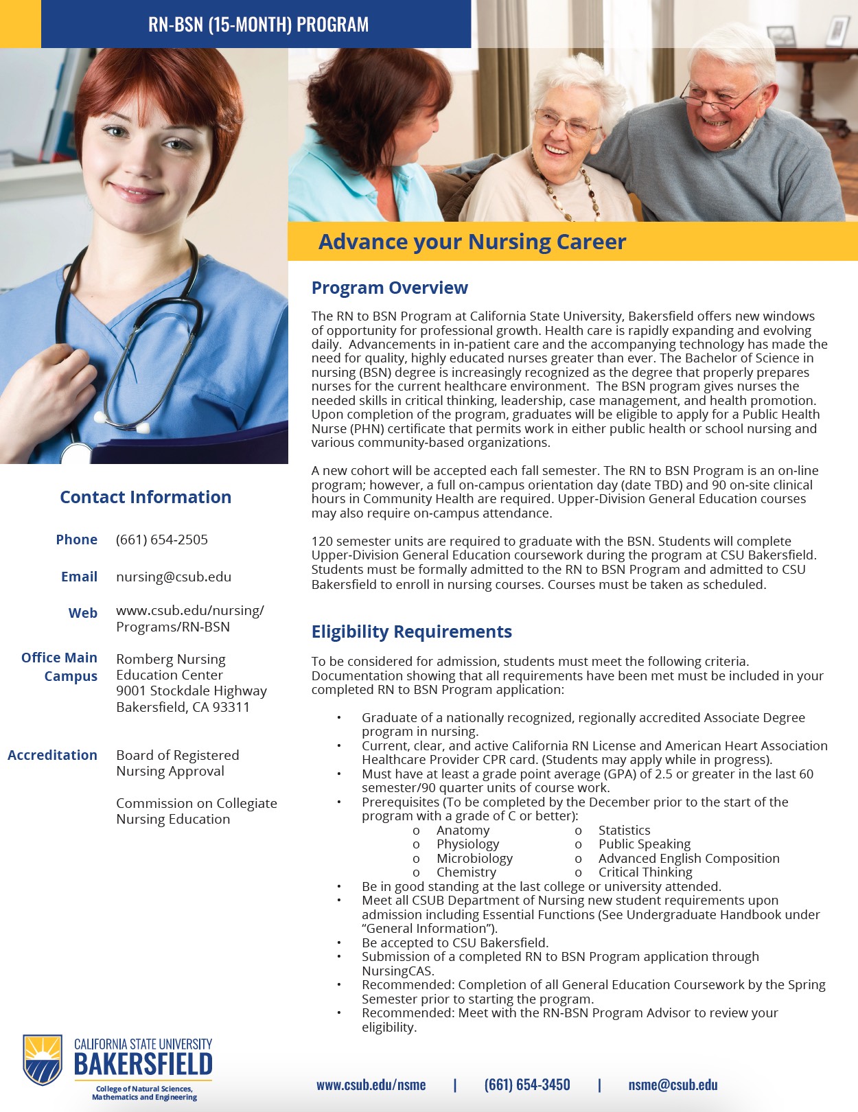 RN-BSN program brochure