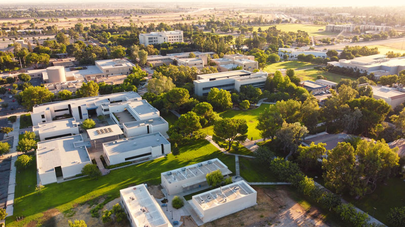 Aerial view of the CSUB campus