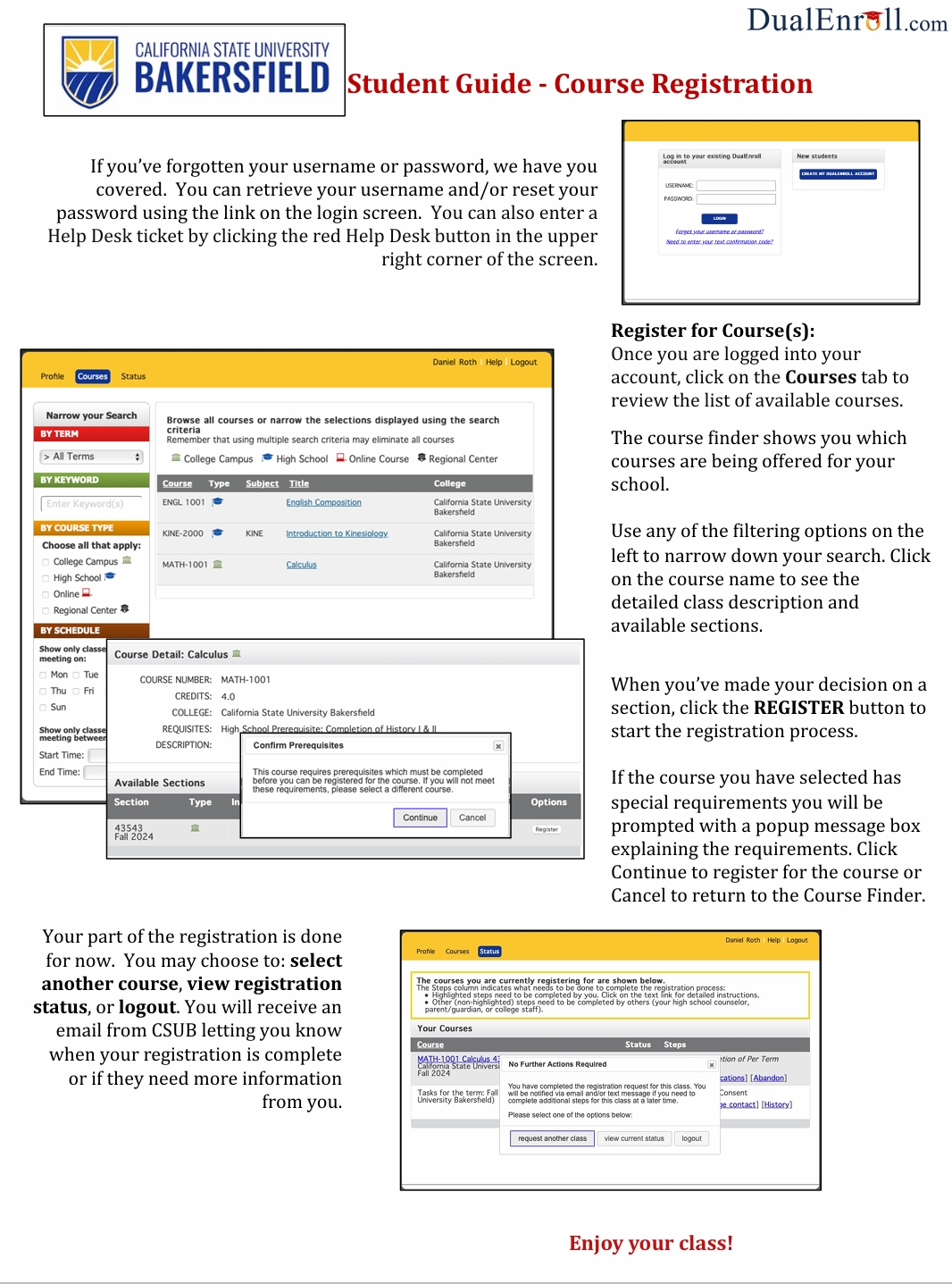 Student Course Guide