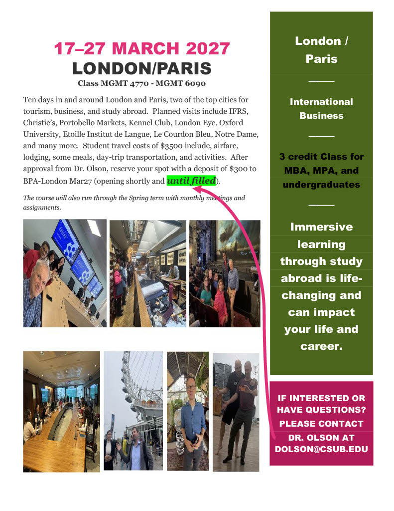 A flyer detailing FLP UK being conducted March 17 to 27, 2027 in London and Paris.