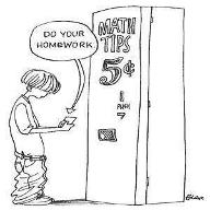 student reading a note saying do your homework