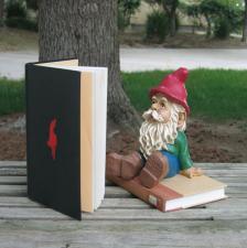 Gnome reading book